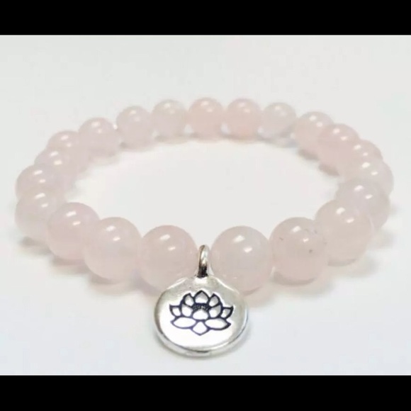Rose Quartz Love Stone Lotus Bracelet - Picture 5 of 5
